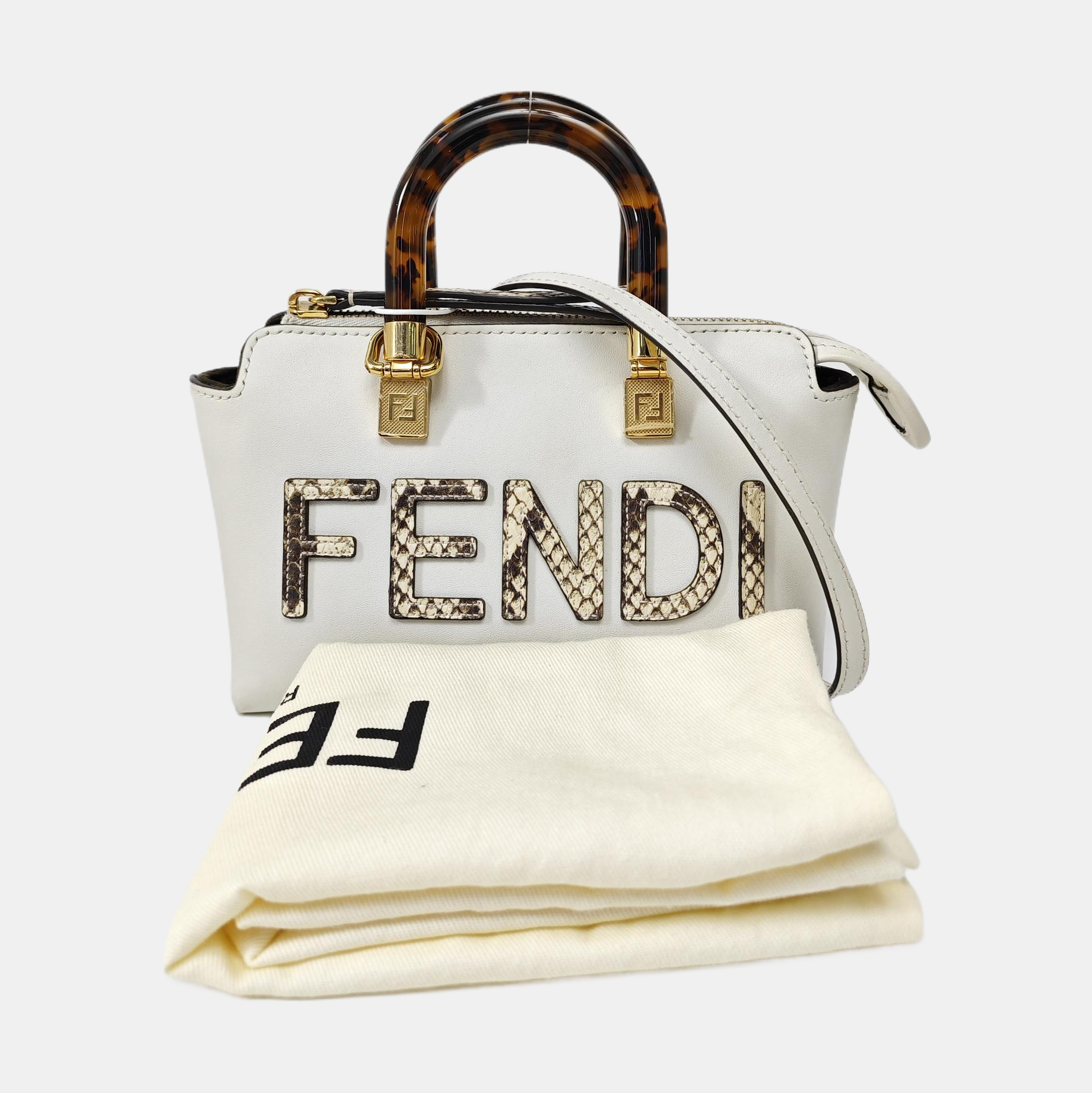 Calfskin Shoulder Bag Mini White