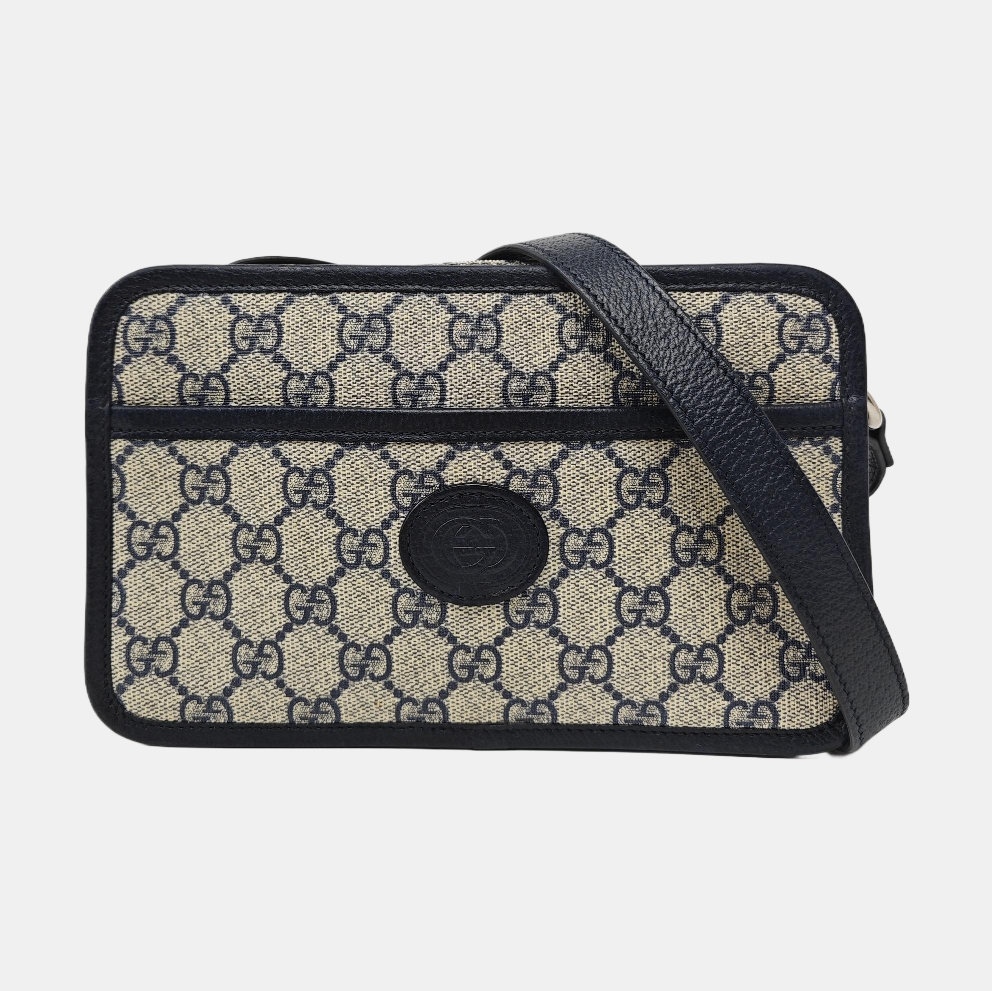 GG Supreme Mini Monogram Coated Canvas Beige