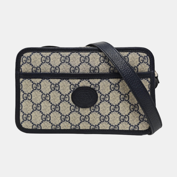 GG Supreme Mini Monogram Coated Canvas Beige