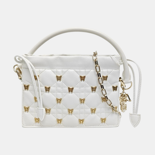 Lady Dior Milly Mini Cannage Lambskin White