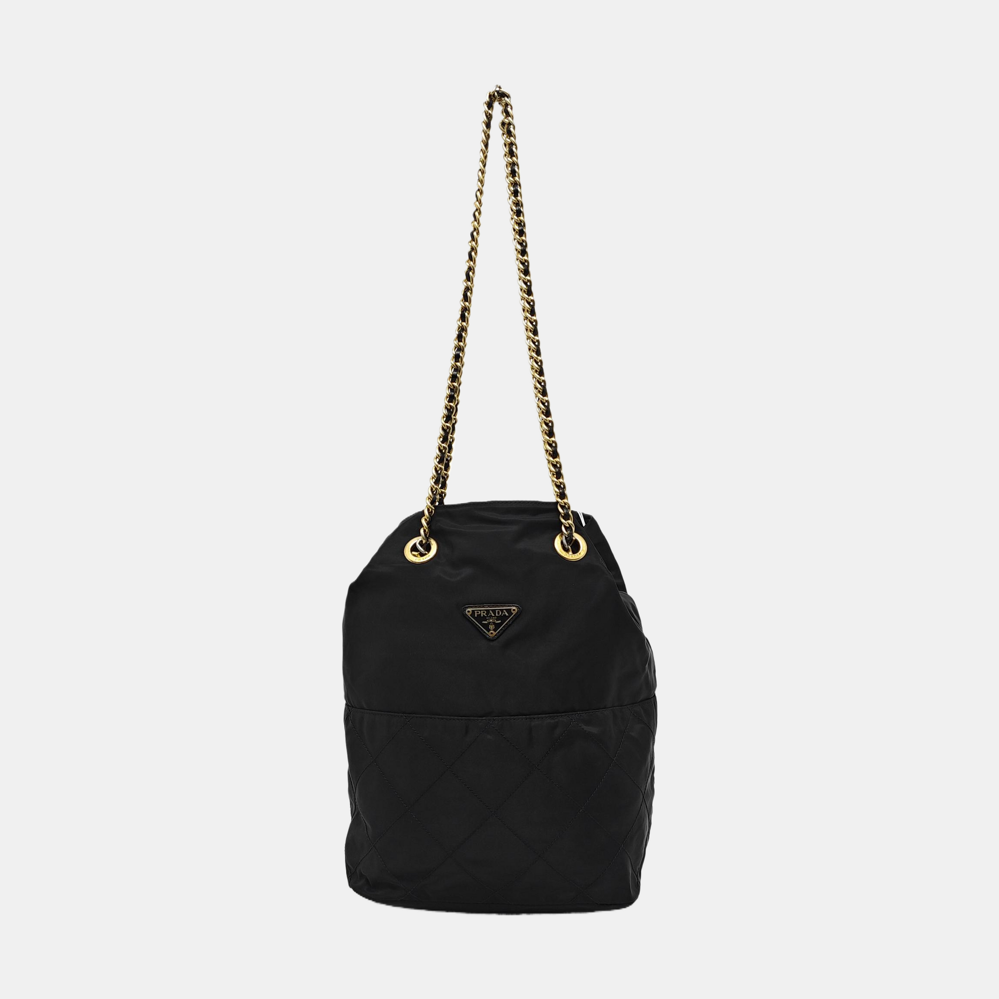 Nylon Shoulder Bag Black