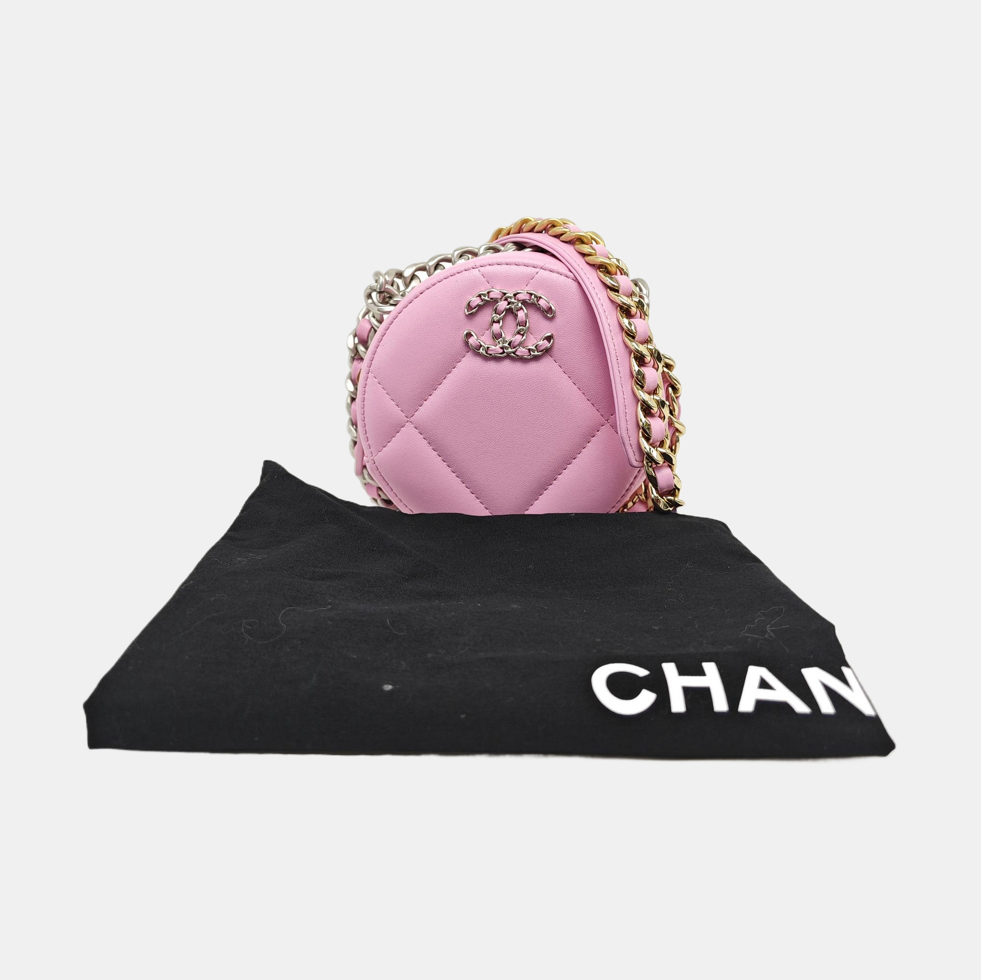 CHANEL 19 Small Quilted Lambskin Pink