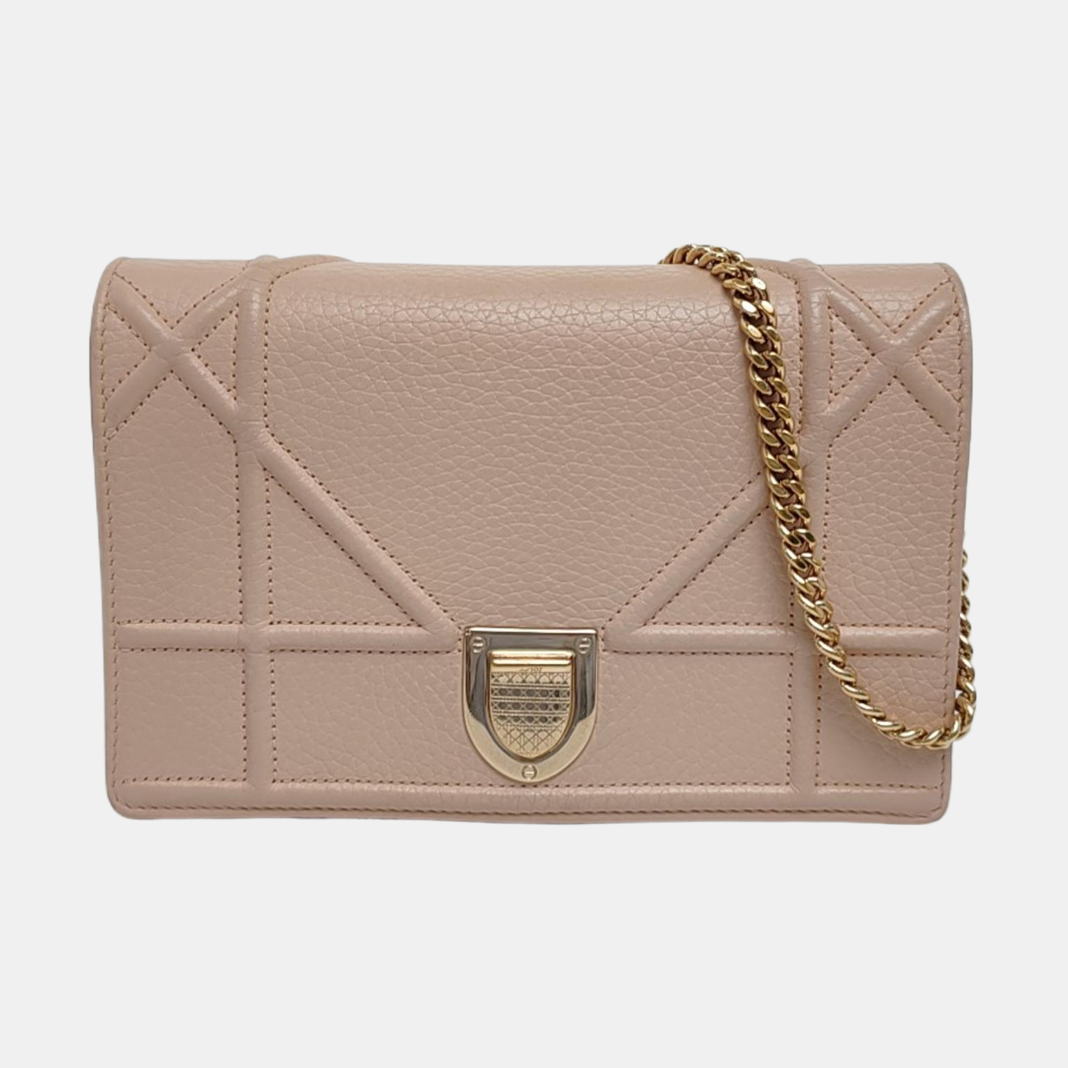 Authenticated pre-owned  Diorama Cannage Calfskin Pink - Crossbody Bag at Looply