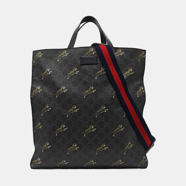 GG Supreme Monogram Coated Canvas Black
