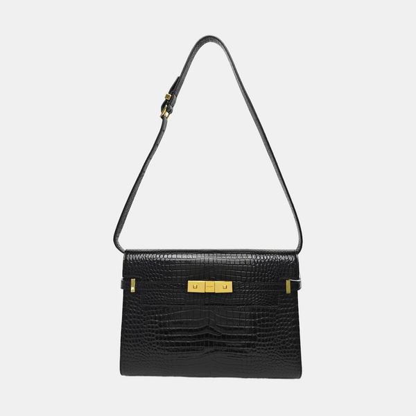 MANHATTAN Medium Calfskin Black