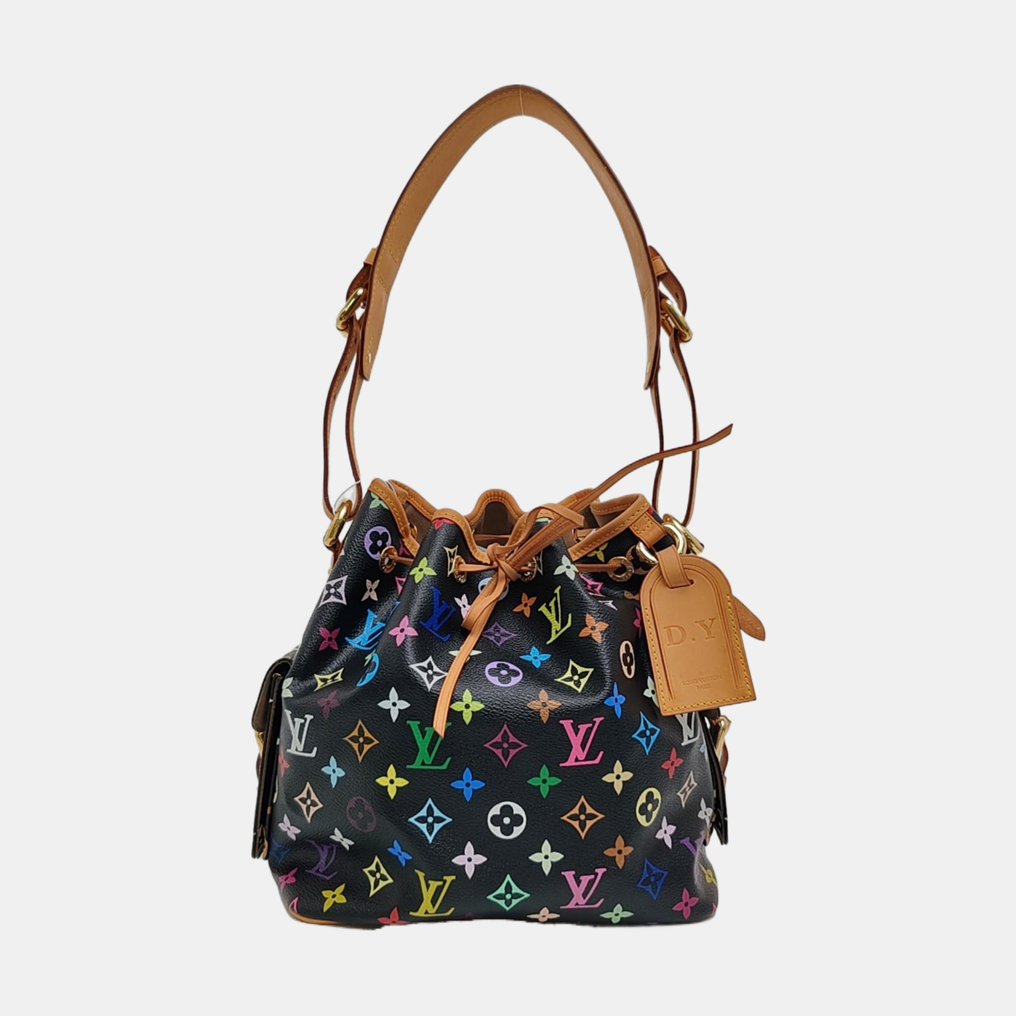 LV × TM NÉONOÉ MM Monogram Coated Canvas Black