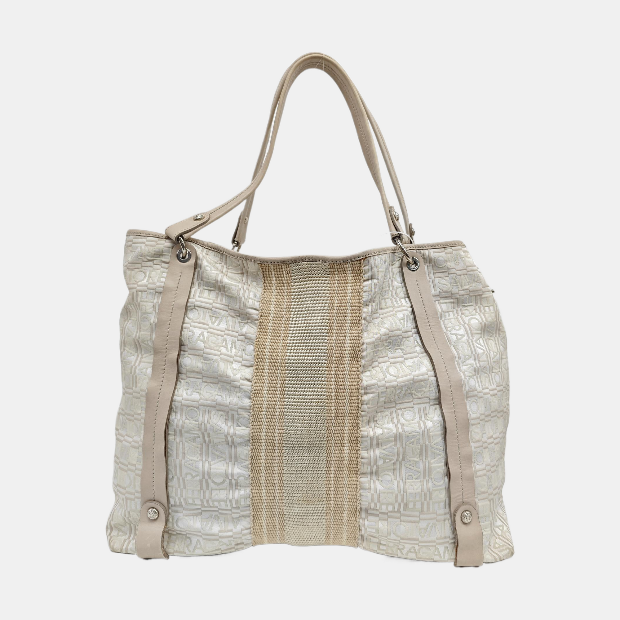 Fabric Tote Bag Beige