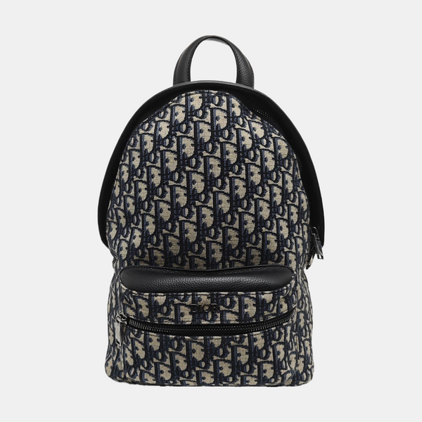 Oblique Canvas Backpack Blue