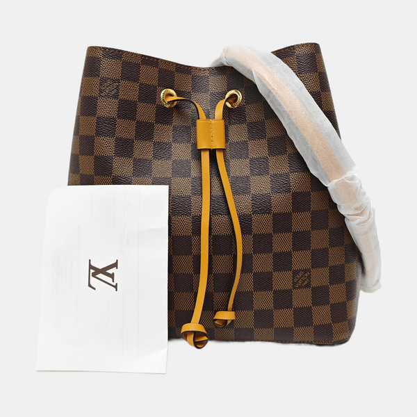 NÉONOÉ MM Damier Ebene Coated Canvas Brown