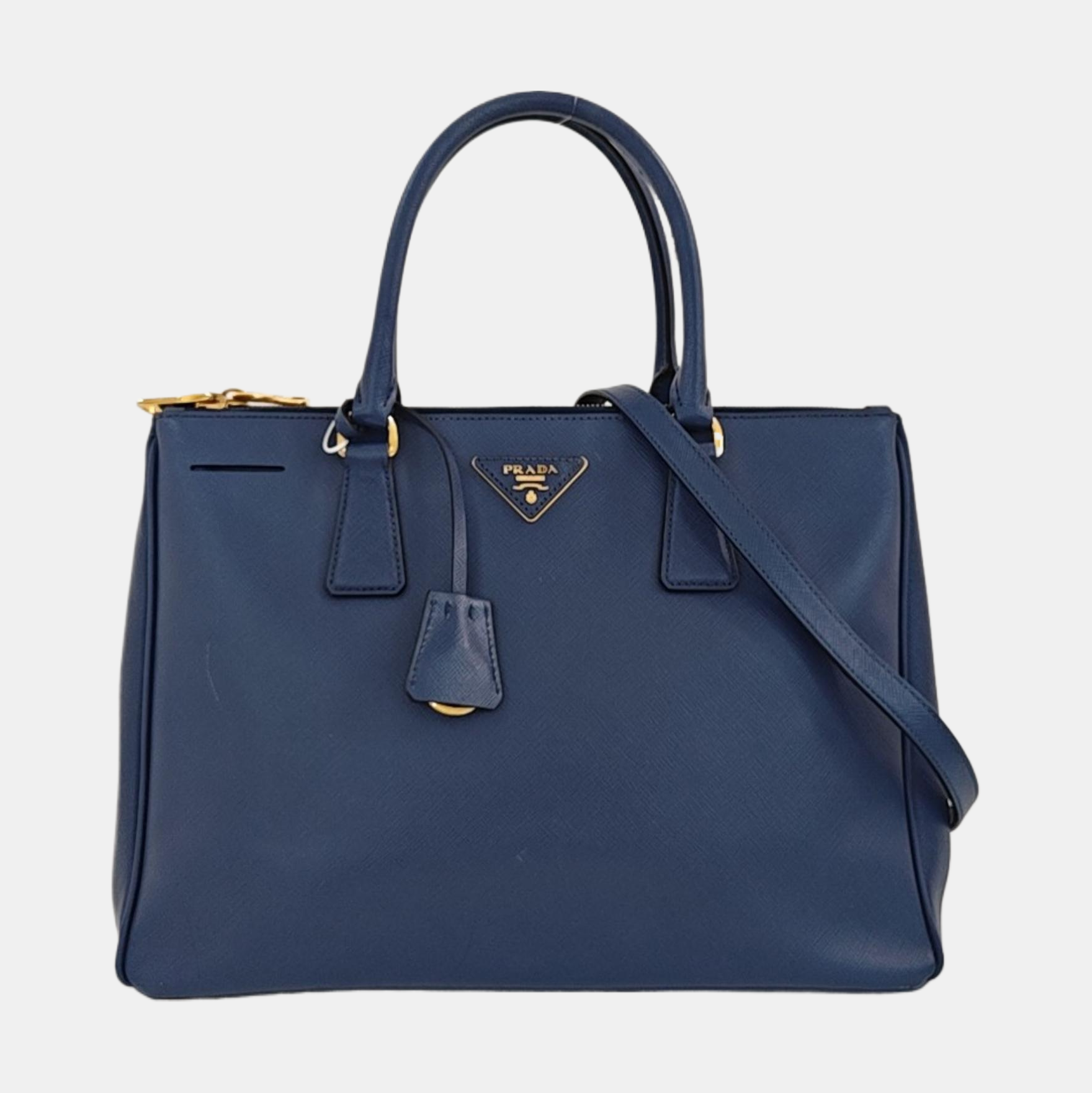 Galleria Large Saffiano Calfskin Blue