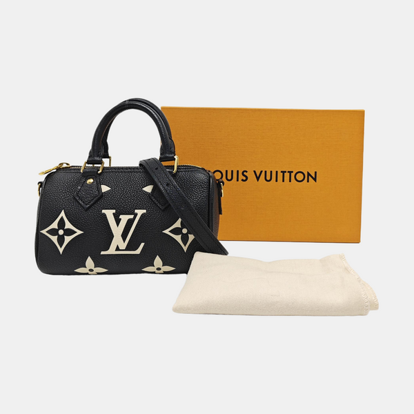 SPEEDY Nano Monogram Calfskin Black