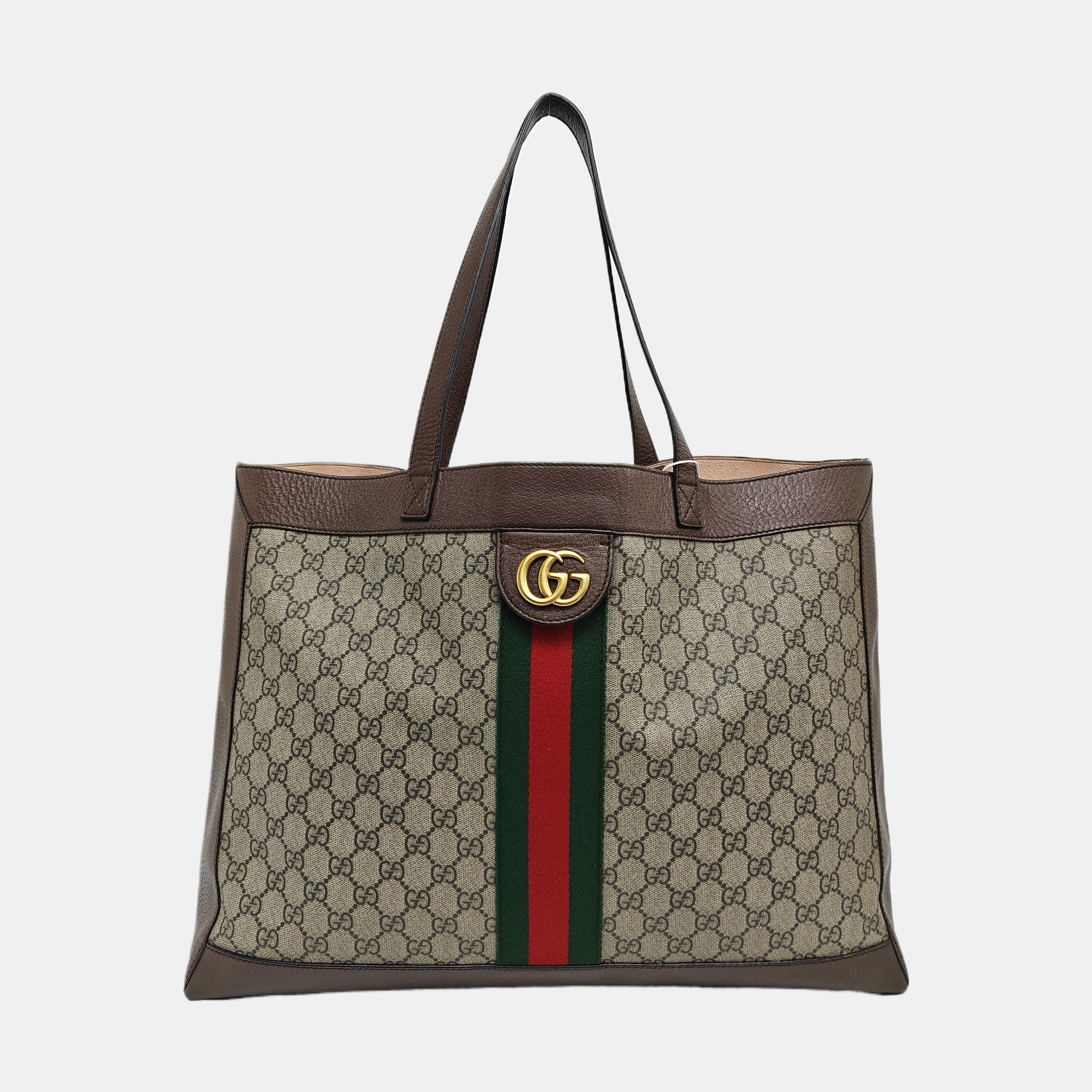 Ophidia Medium Monogram Coated Canvas Beige
