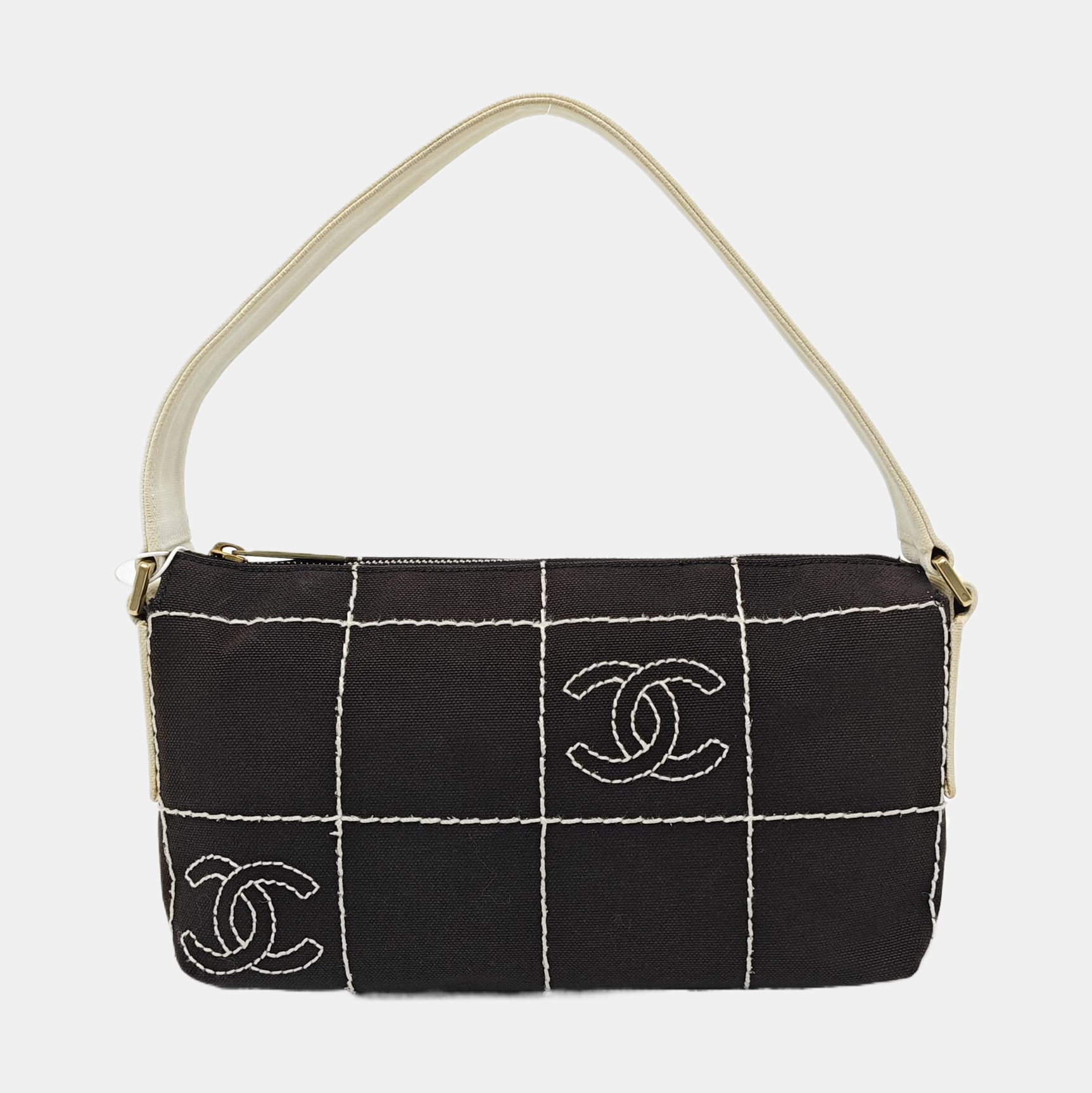 SQUARE STITCH Quilted Canvas Black