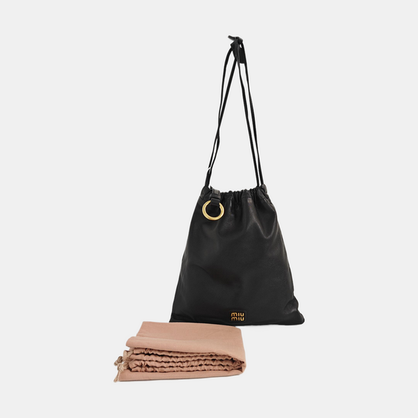 Calfskin Top Handle Bag Black