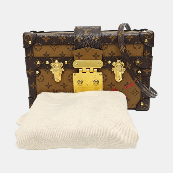 PETITE MALLE Monogram Coated Canvas Brown