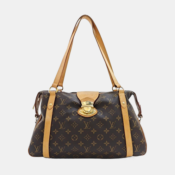 STRESA Monogram Coated Canvas Brown