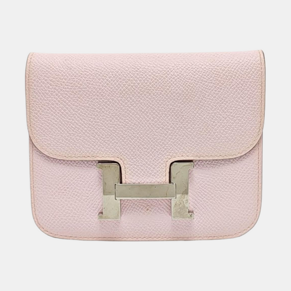 Constance Slim Epsom Pink Card Holder