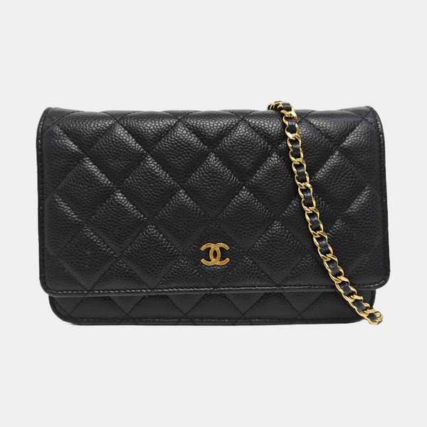 WOC Quilted Grained Calfskin Black