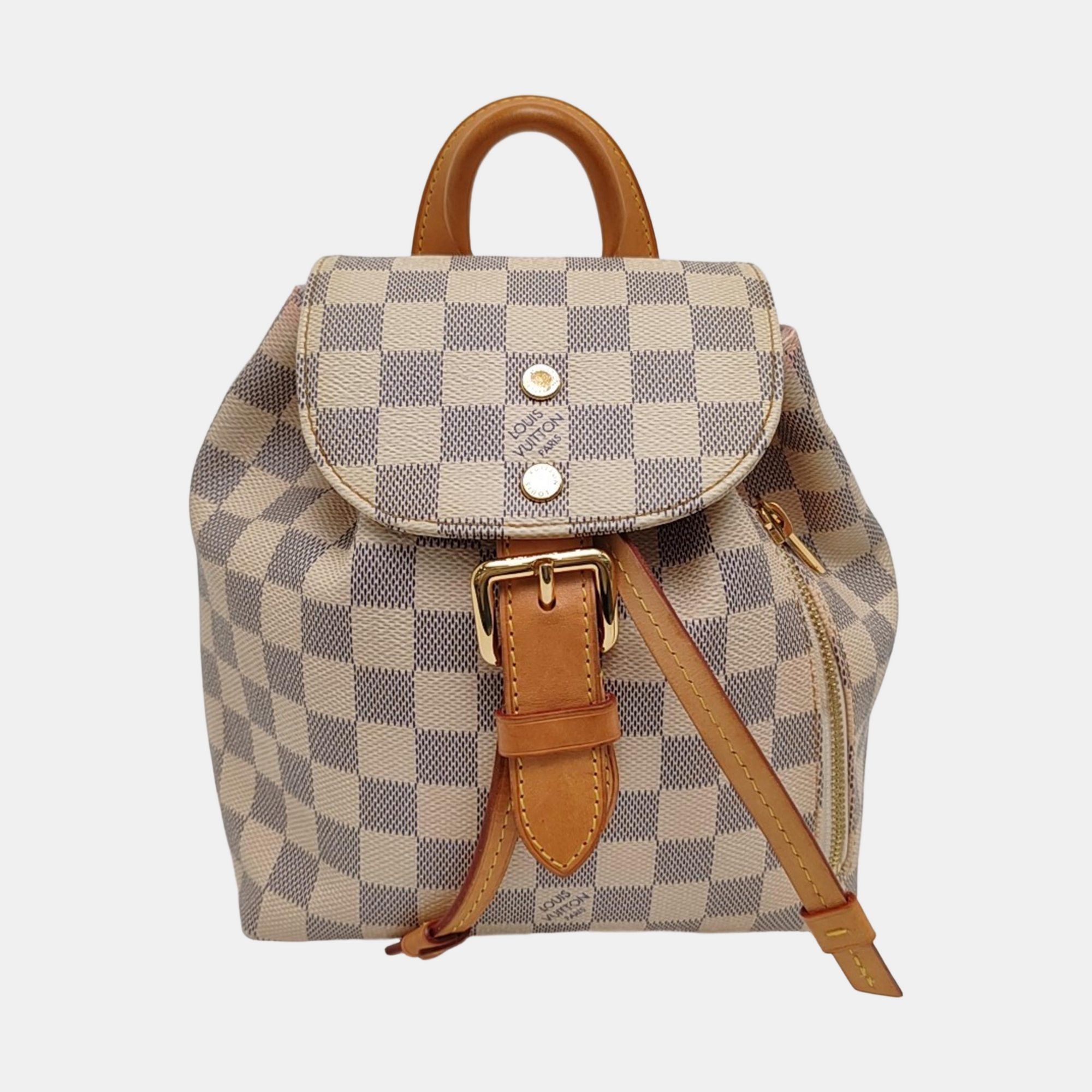 SPERONE BB Damier Azur Coated Canvas White