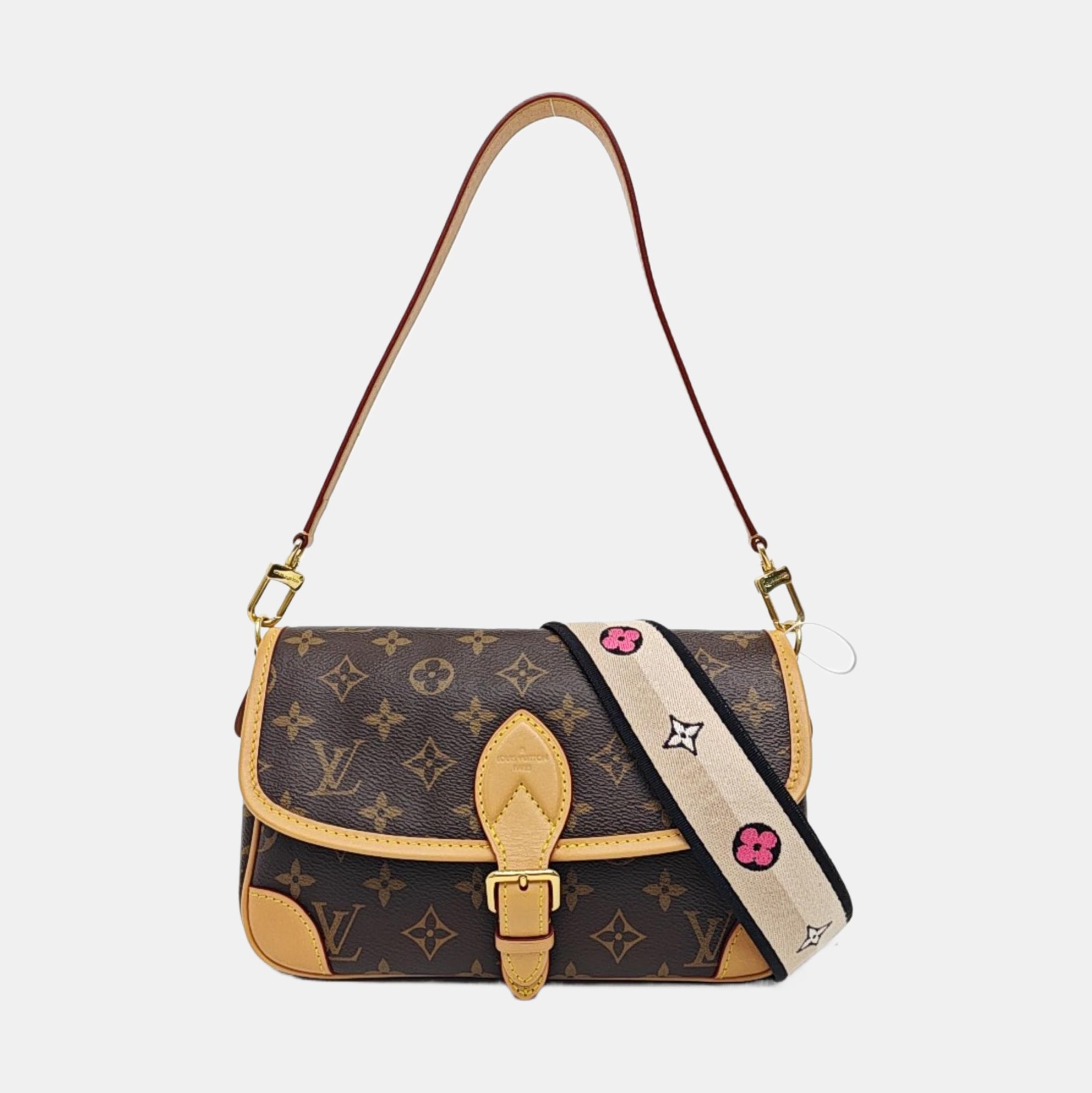 DIANE Monogram Coated Canvas Brown
