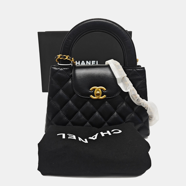 KELLY Mini Quilted Calfskin Black