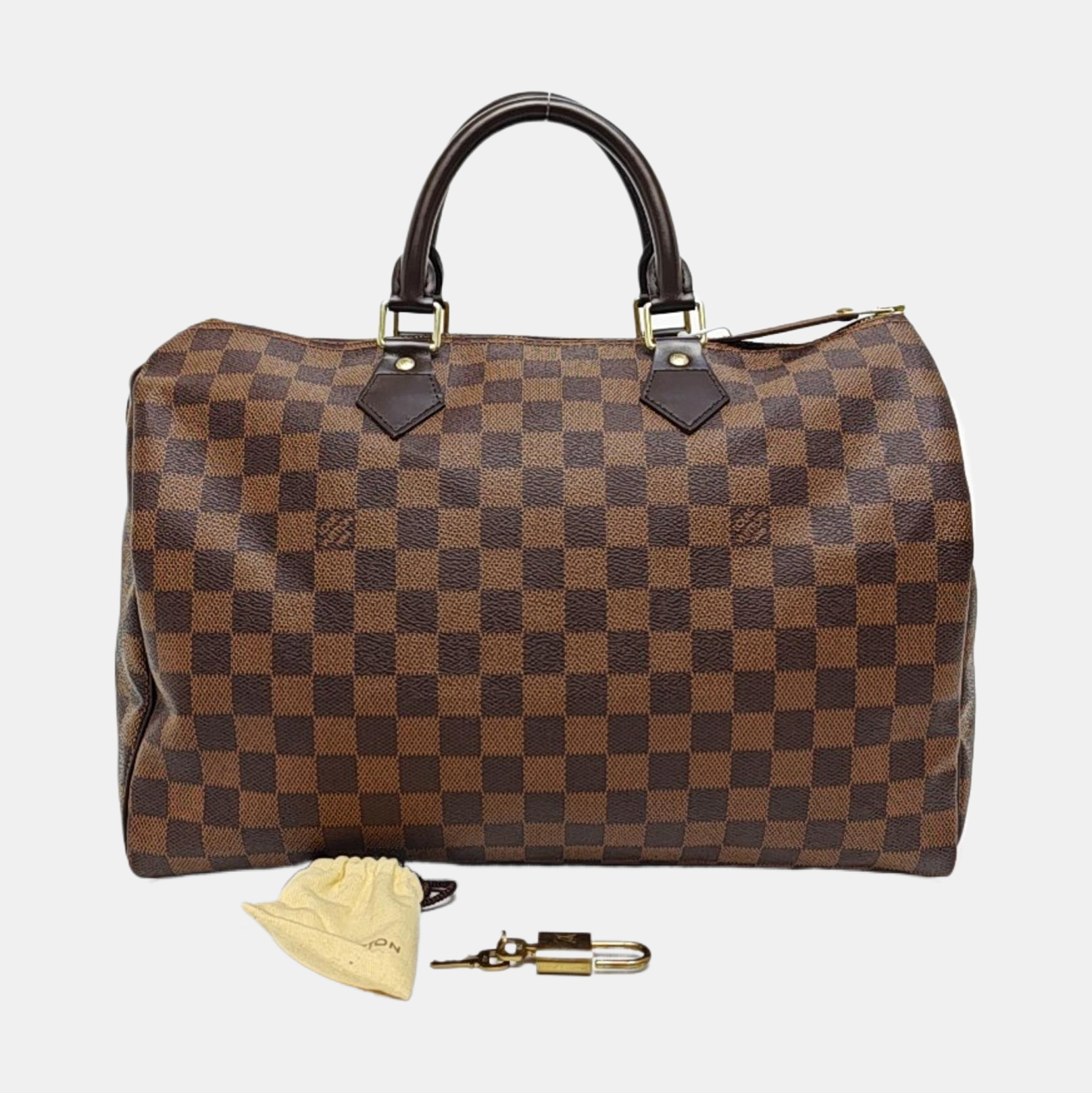 SPEEDY 35 Damier Ebene Coated Canvas Brown