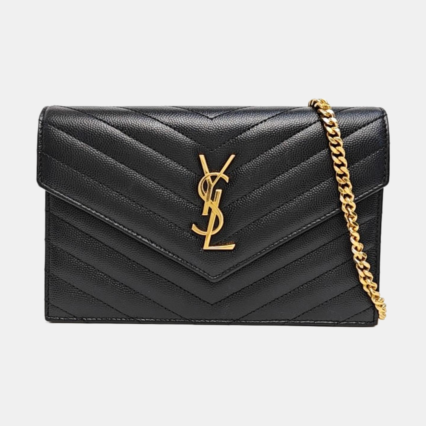 MONOGRAM WOC Chevron Calfskin Black