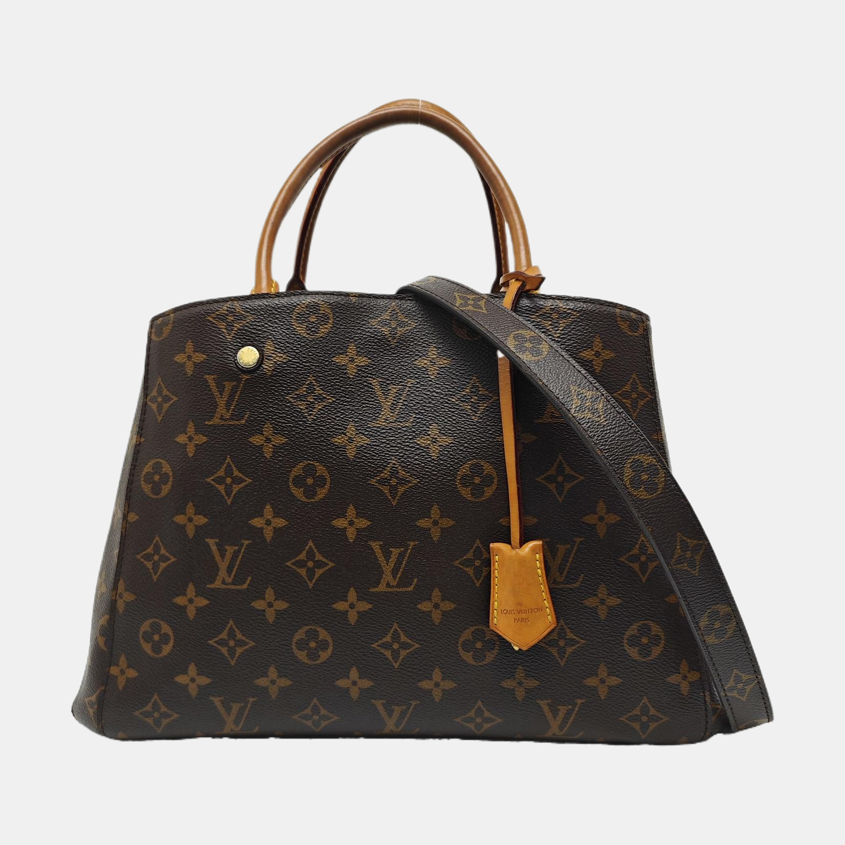 MONTAIGNE Monogram Coated Canvas Brown