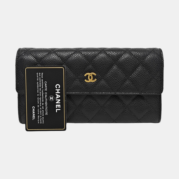CLASSIC FLAP Quilted Grained Calfskin Black