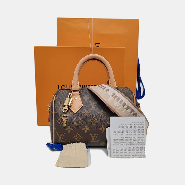 SPEEDY 20 Monogram Coated Canvas Brown