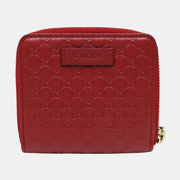 Monogram Calfskin Wallet Red
