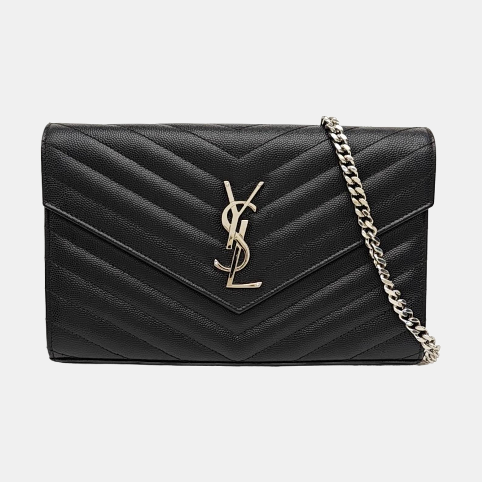 MONOGRAM Medium Chevron Calfskin Black
