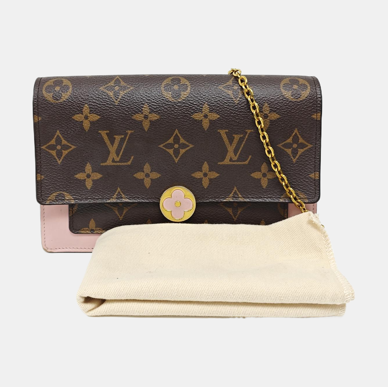 FLORE Monogram Coated Canvas Brown