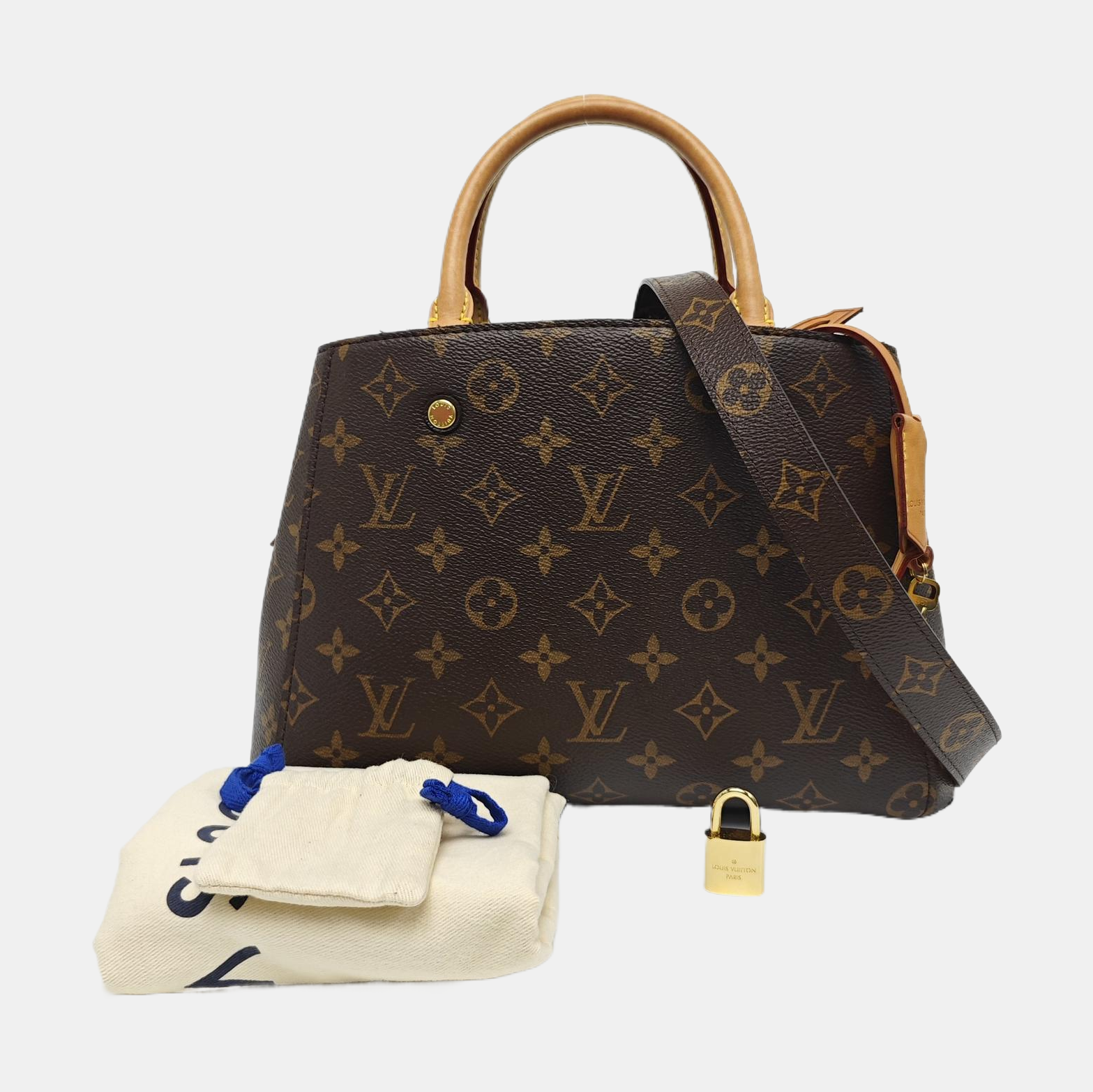 MONTAIGNE BB Monogram Coated Canvas Brown