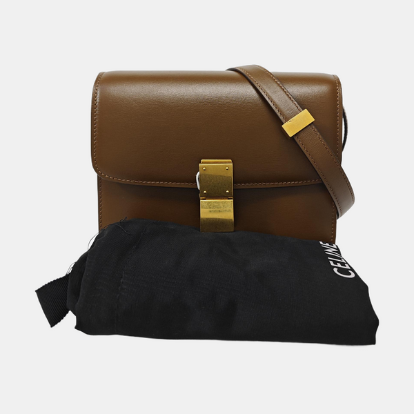 CLASSIC BOX Small Calfskin Brown