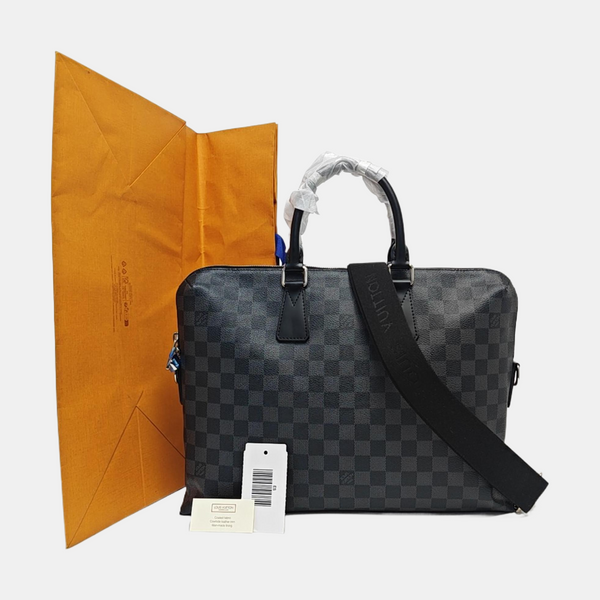 PORTE-DOCUMENTS Damier Graphite Coated Canvas Gray