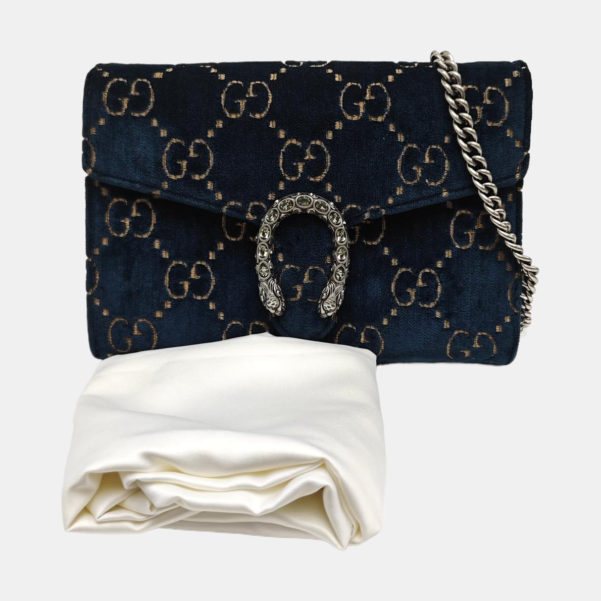 Dionysus Mini Monogram Velvet Blue