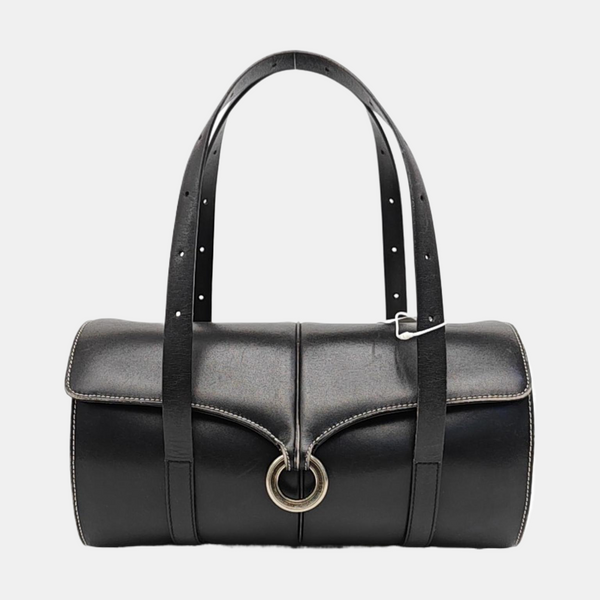 Calfskin Top Handle Bag Black