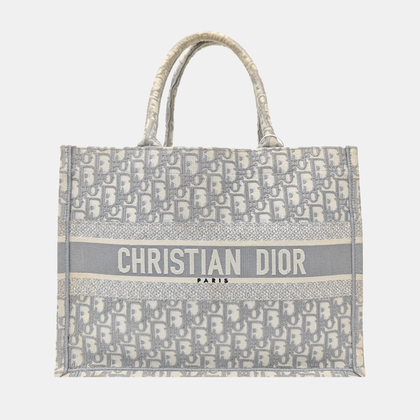Book Tote Medium Oblique Canvas Gray