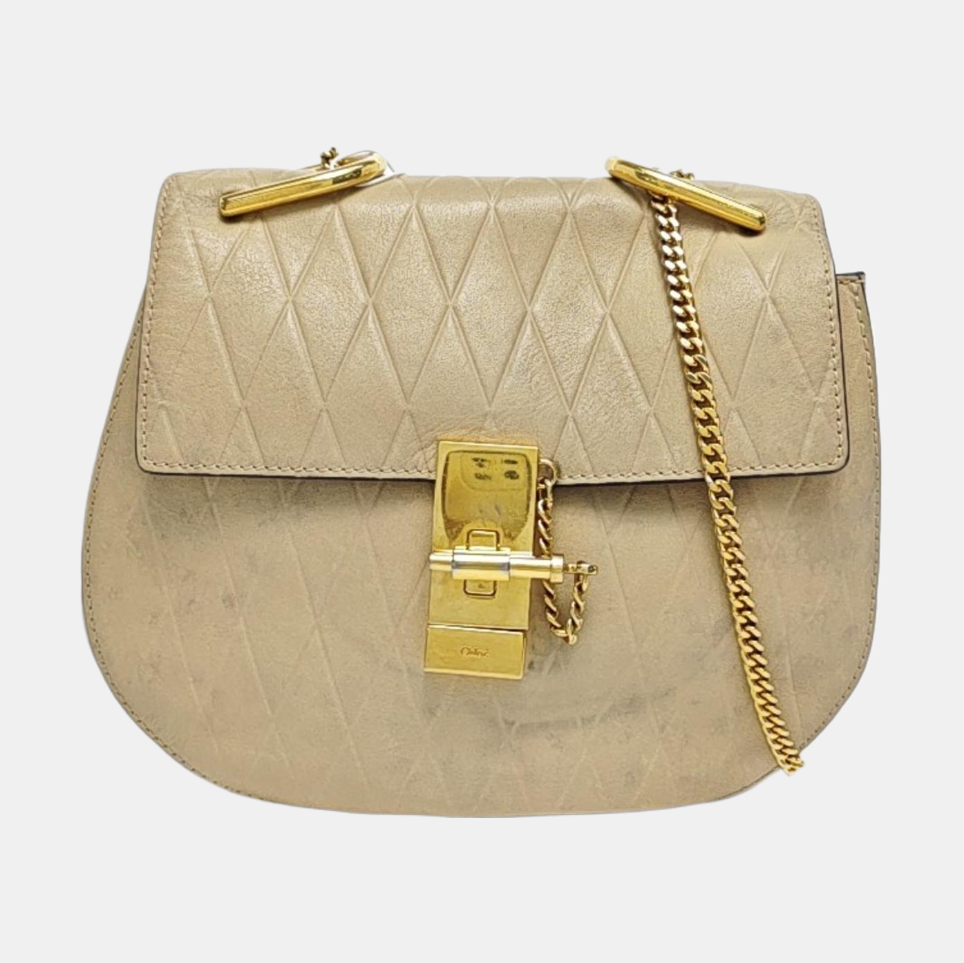 Drew Medium Calfskin Beige
