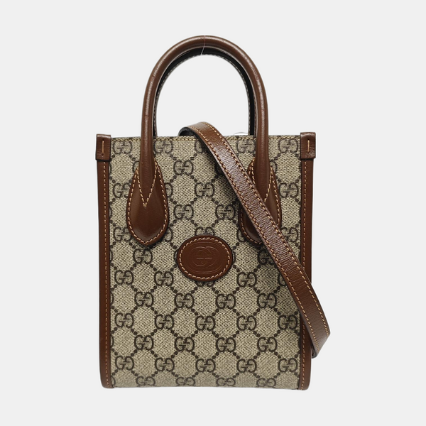 Retro Mini Monogram Coated Canvas Beige