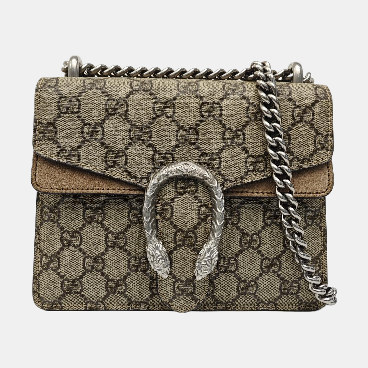 Dionysus Mini Monogram Coated Canvas Beige