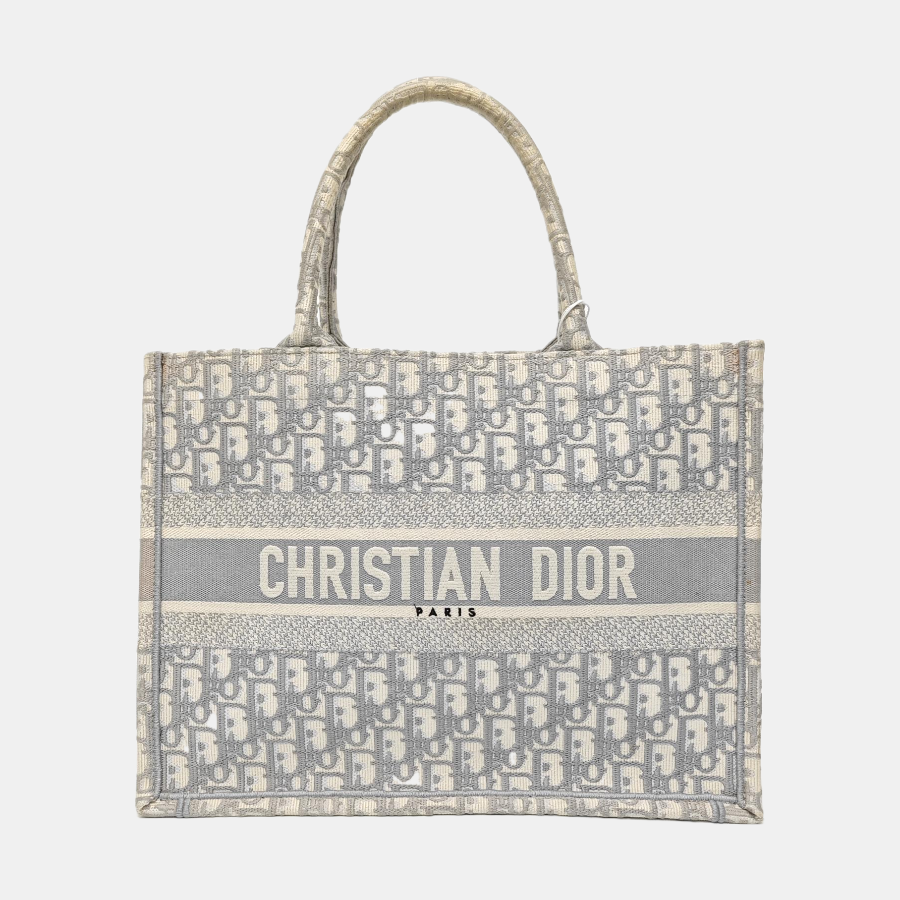 Book Tote Medium Oblique Canvas Gray