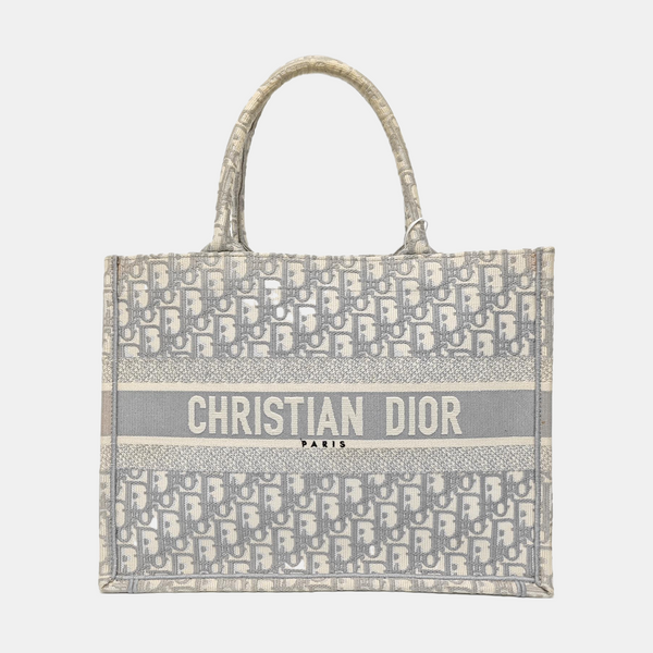 Book Tote Medium Oblique Canvas Gray
