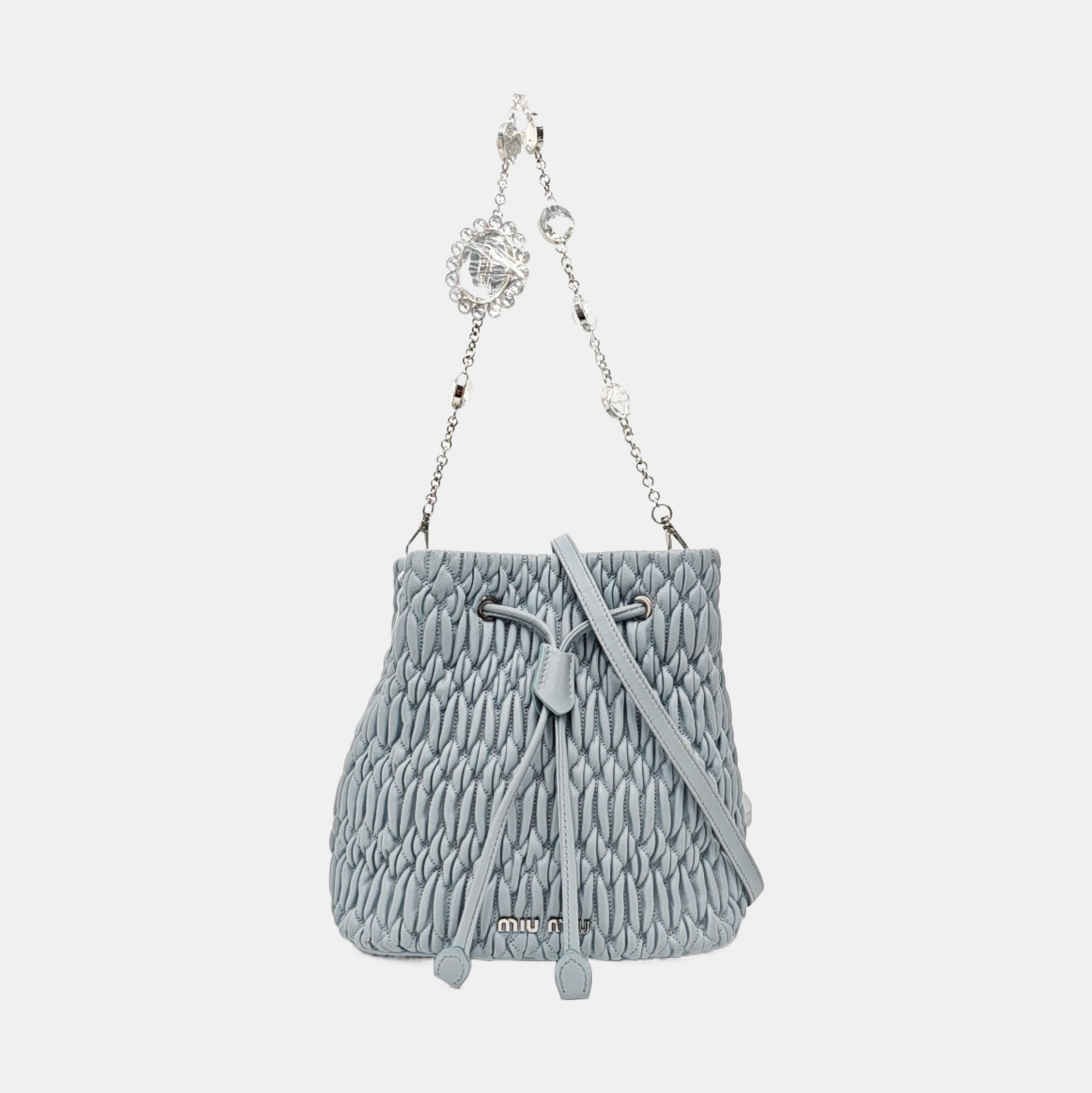 Glacé Calf Quilted Lambskin Blue