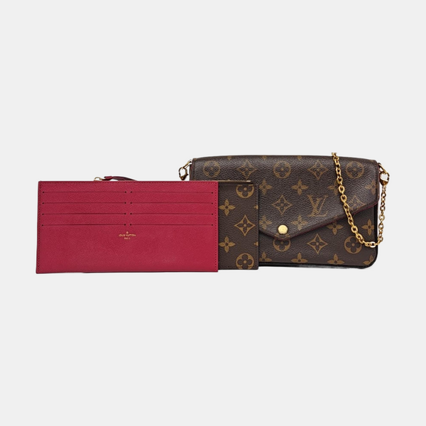 Authenticated pre-owned  FÉLICIE Monogram Coated Canvas Brown - Crossbody Bag at Looply