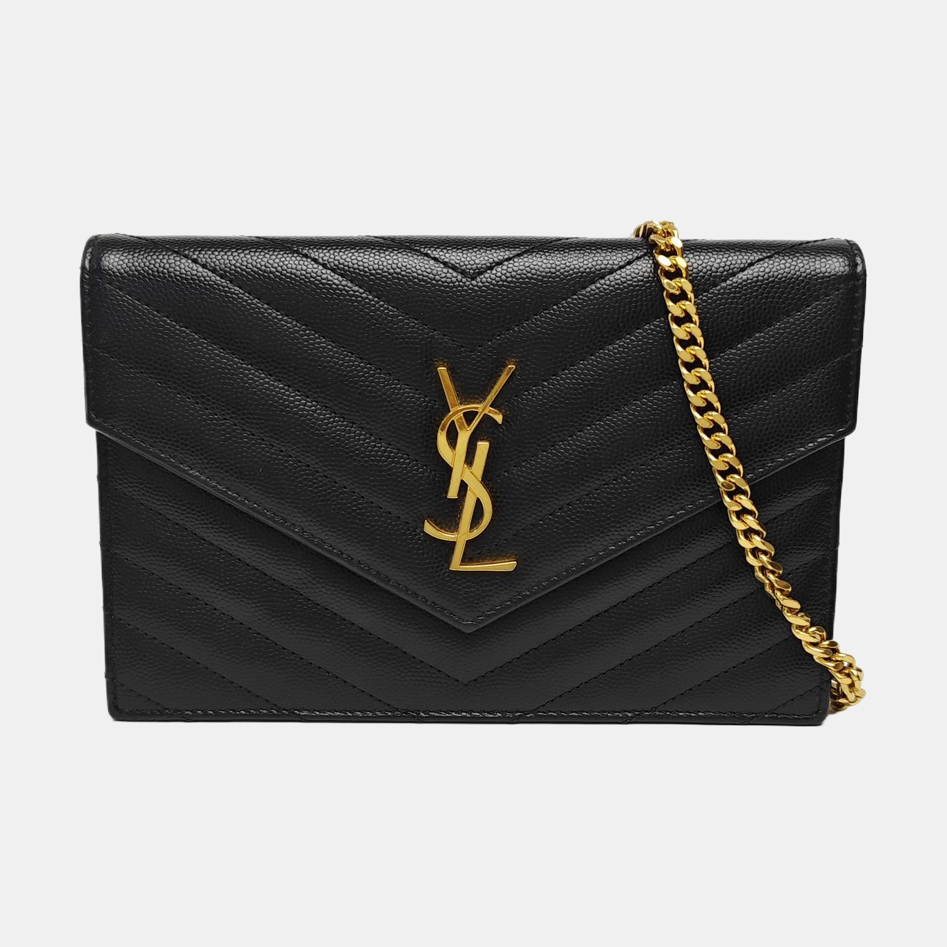 MONOGRAM WOC Chevron Calfskin Black