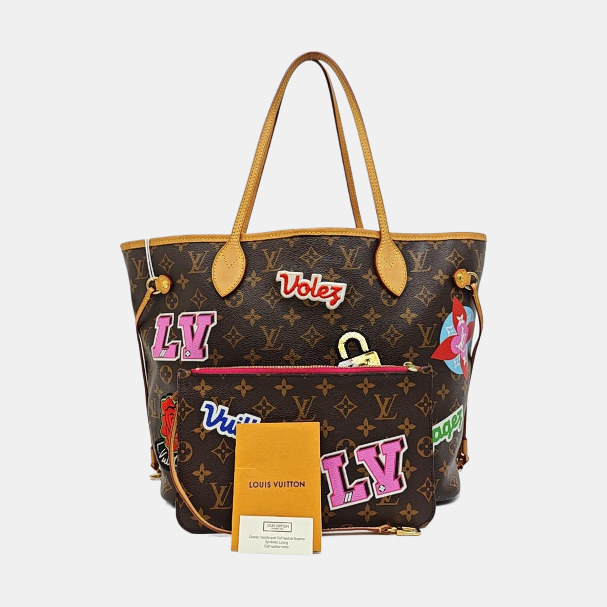 NEVERFULL MM Monogram Coated Canvas Brown