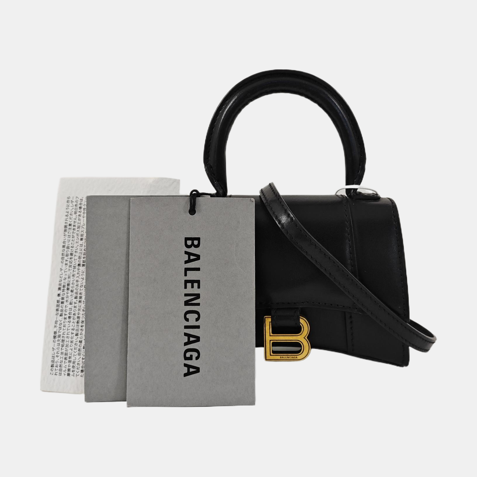 Hourglass Mini Calfskin Black