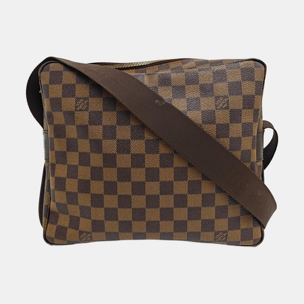 NAVIGLIO MM Damier Ebene Coated Canvas Brown